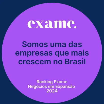 Selo do Ranking Exame Negócios em Expansão 2024 para a B2Gether