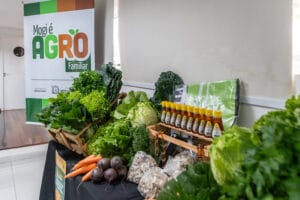 Imagem de um evento de agricultura familiar, registrada pelo fotógrafo Tiago Morais, que ilustra as exportações de Mogi das Cruzes e alguns dos produtos que Mogi das Cruzes mais exporta atualmente.